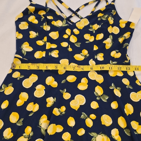 Nine Britton Navy Dress with Yellow Lemon Print - Picture 6 of 10